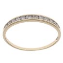 9ct Yellow Gold 0.25ct Brilliant Cut Diamond Half Eternity Ring