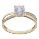 9ct Yellow Gold Cubic Zirconia Single Stone Ring