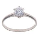 9ct White Gold Cubic Zirconia Single Stone Ring