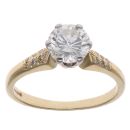18ct Yellow Gold 1.25ct Brilliant Cut Diamond Solitaire Ring