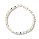 9ct Yellow Gold Heart Cubic Zirconia Bracelet