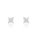 9ct White Gold Princess Cut Lab Grown 0.50Ct Diamond Studs
