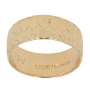 18ct Yellow Gold Zigzag Patterned Wedding Band 7.15mm