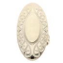 14ct Yellow Gold Patterned Oval Fancy Ring