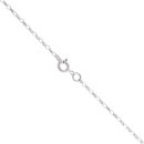 9ct White Gold 0.10ct Diamond Heart Pendant and Chain 24"