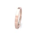 9ct Rose Gold Soft Chamfered Edge Wedding Band 2.5mm