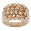 9ct Yellow Gold Four Row Keeper Ring