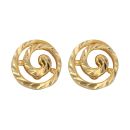 22ct Yellow Gold Swirl Stud Earrings