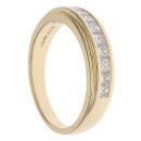 18ct Yellow Gold 0.45ct Princess Cut Diamond Half Eternity Ring