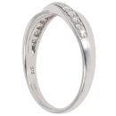 9ct White Gold 0.33ct Brilliant Cut Diamond Crossover Ring