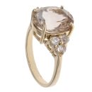 9ct Yellow Gold Imperial and White Topaz Ring