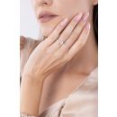 9ct White Gold 1.00ct Lab Grown Diamond Solitaire Twist Ring