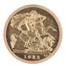 1982 Elizabeth II Decimal Portrait UK Half Sovereign Coin