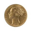 1869 Victoria Young Head UK Full Sovereign Coin