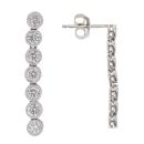 18ct White Gold 1.00ct Brilliant Cut Diamond Drop Earrings
