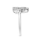 9ct White Gold 2.00ct Mixed Shape ‘Me And You’ Lab Grown Diamond Ring (Oval And Pear Cuts)