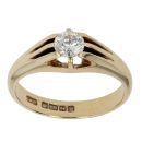 18ct Yellow Gold 0.55ct Old Cut Diamond Signet Ring