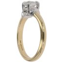 18ct Yellow And White Gold 0.80ct Oval Cut Diamond Solitaire Ring