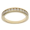 18ct Yellow Gold 0.50ct Brilliant Cut Diamond Half Eternity Ring