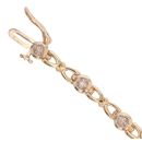 9ct Yellow Gold 0.05ct Diamond Bracelet 7"
