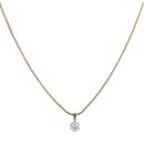 18ct Yellow Gold 0.75ct Brilliant Cut Diamond Pendant and Chain 18"