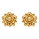 22ct Yellow Gold Flower Stud Earrings