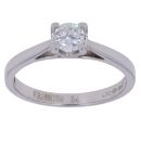 Platinum 0.54ct Flower Cut Diamond Solitaire Ring