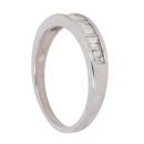 9ct White Gold 0.50ct Baguette Cut Diamond Half Eternity Ring