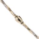 14ct Yellow And White Gold Monaco Spin Plain Lock Twist Chain 22"