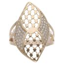 14ct Yellow Gold Cubic Zirconia Stone Set Ring