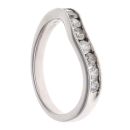 18ct White Gold 0.50ct Brilliant Cut Diamond Wishbone Ring