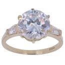 9ct Yellow Gold Cubic Zirconia Solitaire Ring