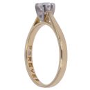 18ct Yellow Gold 0.39ct Flower Cut Diamond Solitaire Ring