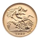 1982 Elizabeth II Decimal Portrait UK Half Sovereign Coin