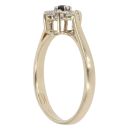 9ct Yellow Gold Cubic Zirconia and Sapphire Cluster Ring