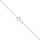 9ct White Gold 0.05ct Diamond And Ametrine Pendant And Chain 16"