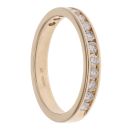14ct Yellow Gold 0.45ct Brilliant Cut Diamond Half Eternity Ring