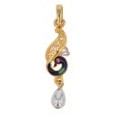 22ct Yellow and White Gold Peacock Pendant