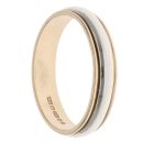 9ct Yellow and White Gold Wedding Band 4mm
