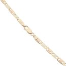 14ct Yellow, White and Rose Gold Fancy Chain 18"