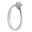 Platinum 0.20ct Brilliant Cut Diamond Solitaire Ring