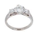18ct White Gold 1.00cts Diamond Trilogy Ring