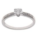 18ct White Gold 0.33ct Brilliant Cut Diamond Solitaire Ring