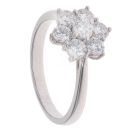 9ct White Gold 1.00ct Lab Grown Diamond Cluster Ring