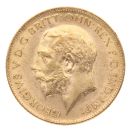 1914 George V Large Head UK Half Sovereign Coin