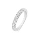 9ct White Gold 0.50ct Lab Grown Diamond Half Eternity Ring Gold