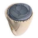9ct Yellow Gold Hematite Centurion Signet Ring