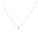 9ct White Gold 0.30ct Diamond Solitaire Pendant and Chain 18"