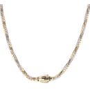 14ct Yellow And White Gold Monaco Spin Plain Lock Twist Chain 22"