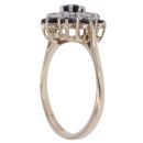 9ct Yellow Gold Sapphire and Cubic Zirconia Cluster Ring